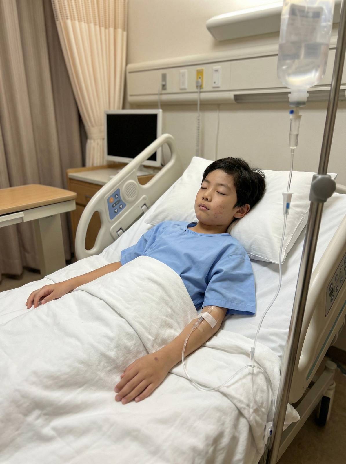 Daniel Park receiving hospital treatment