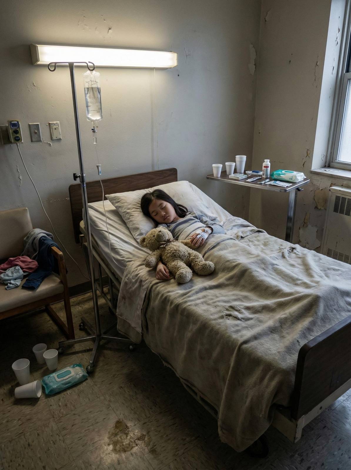 Emily Carter receiving leukemia treatment