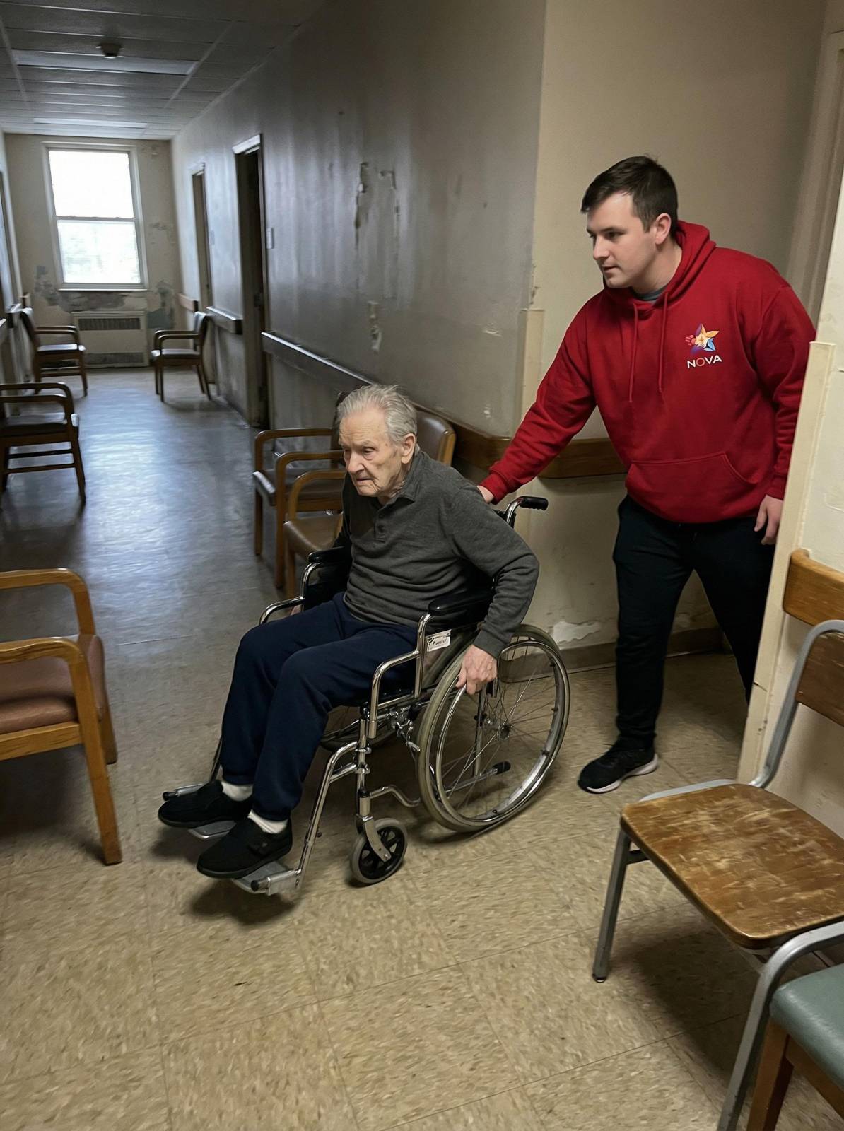 NOVA volunteers supporting elderly residents